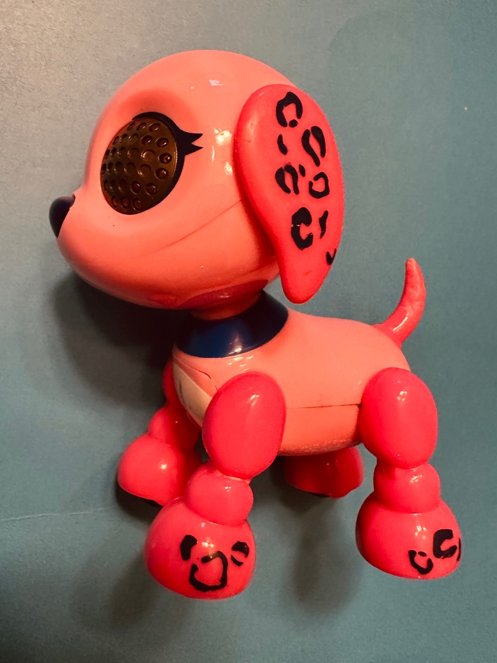 Zoomer Zupper Gemma Robot Dog w/Sound & Eyes Light Up Spin Master Toy 3.5”